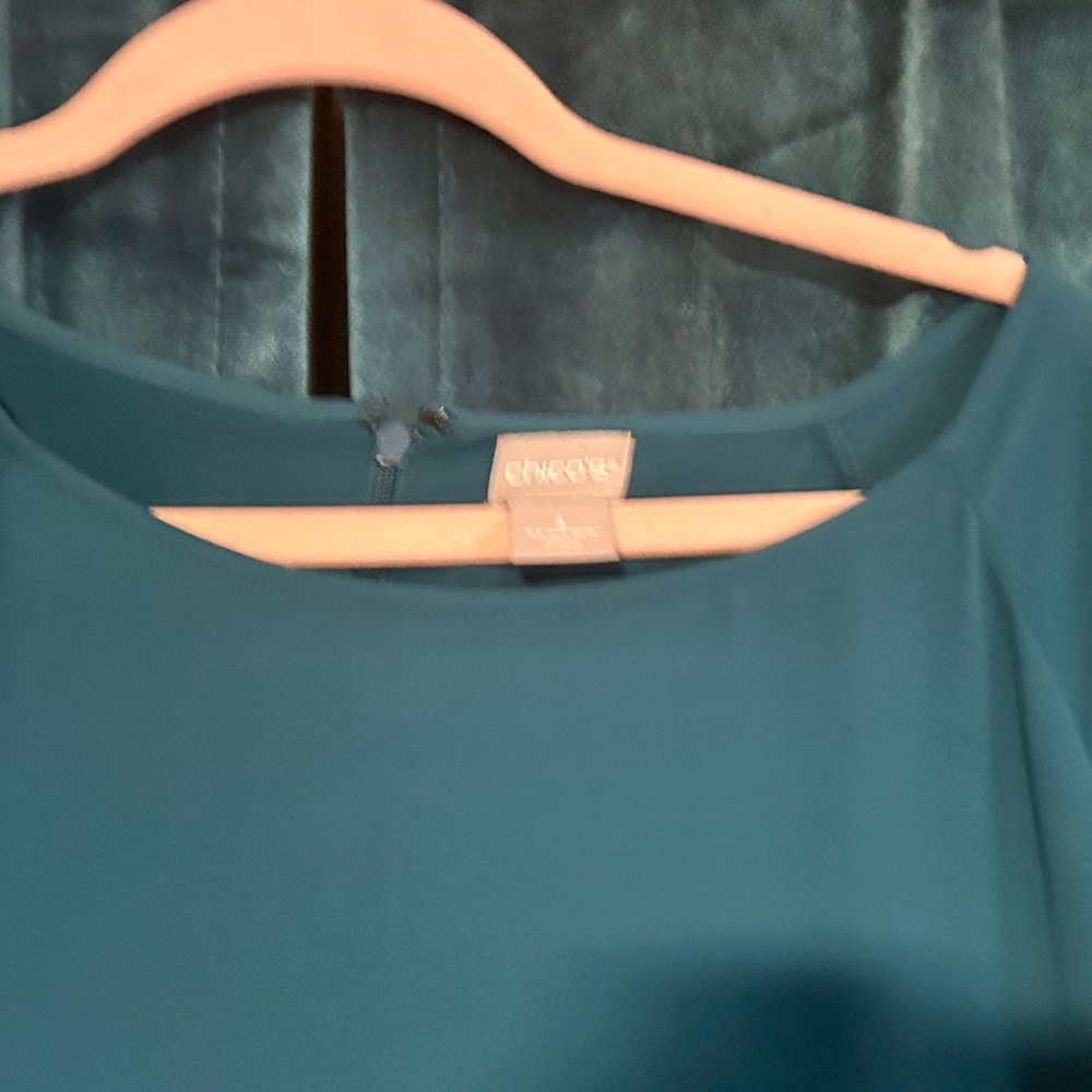 Chico's Classic TEAL Long Sleeve Dress